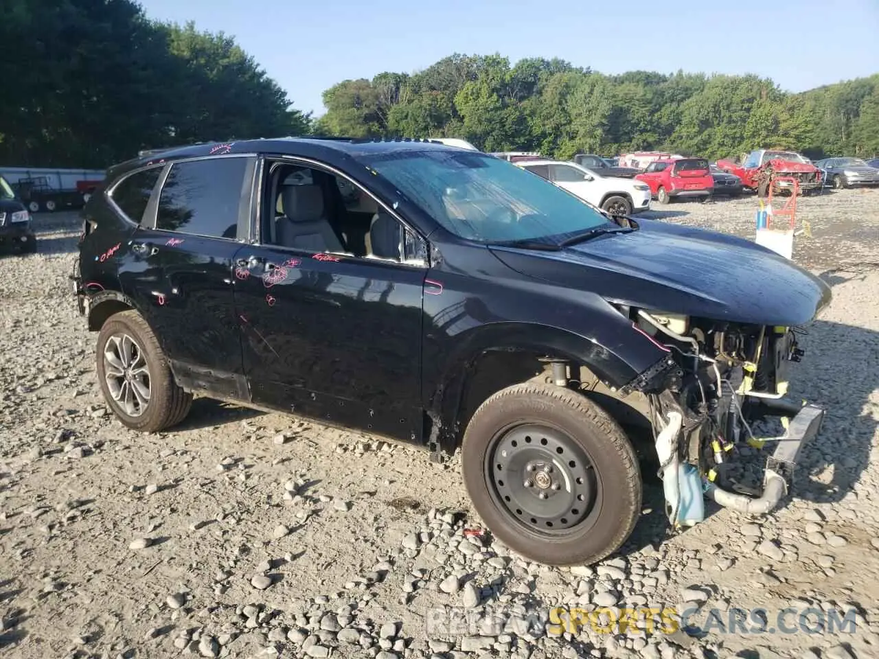 4 fotografías del automóvil dañado 5J6RW2H5XLA015518 HONDA CRV 2020