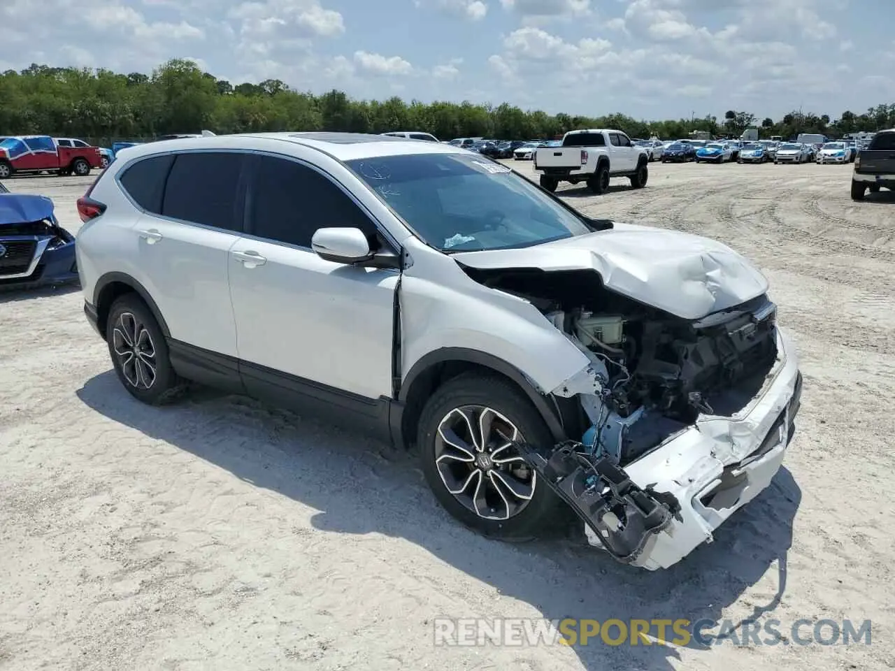 4 fotografías del automóvil dañado 7FARW1H55LE017530 HONDA CRV 2020