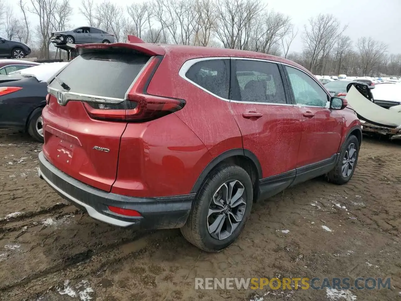 3 fotografías del automóvil dañado 2HKRW2H87MH603421 HONDA CRV 2021