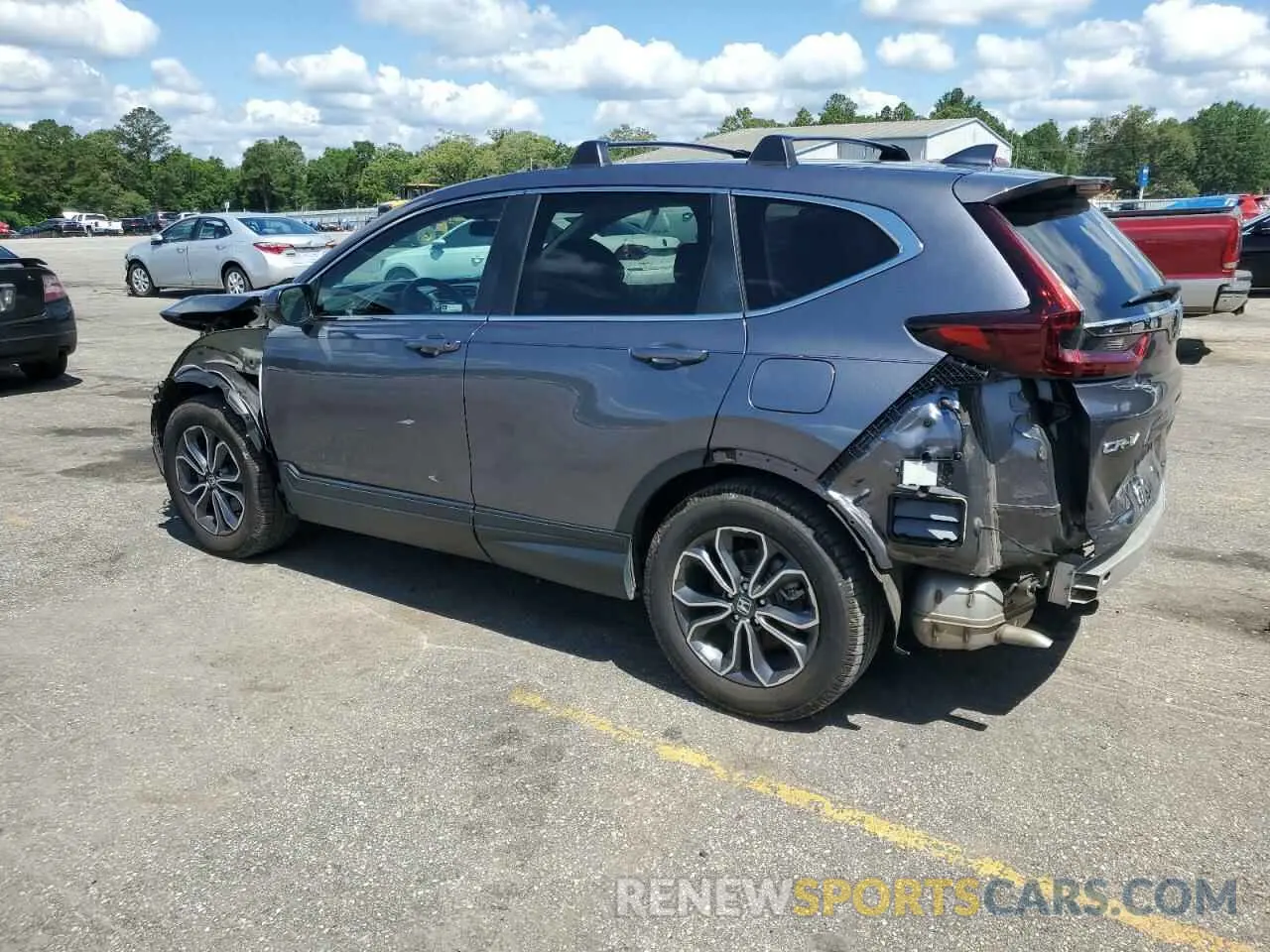 2 fotografías del automóvil dañado 5J6RW1H50ML002163 HONDA CRV 2021