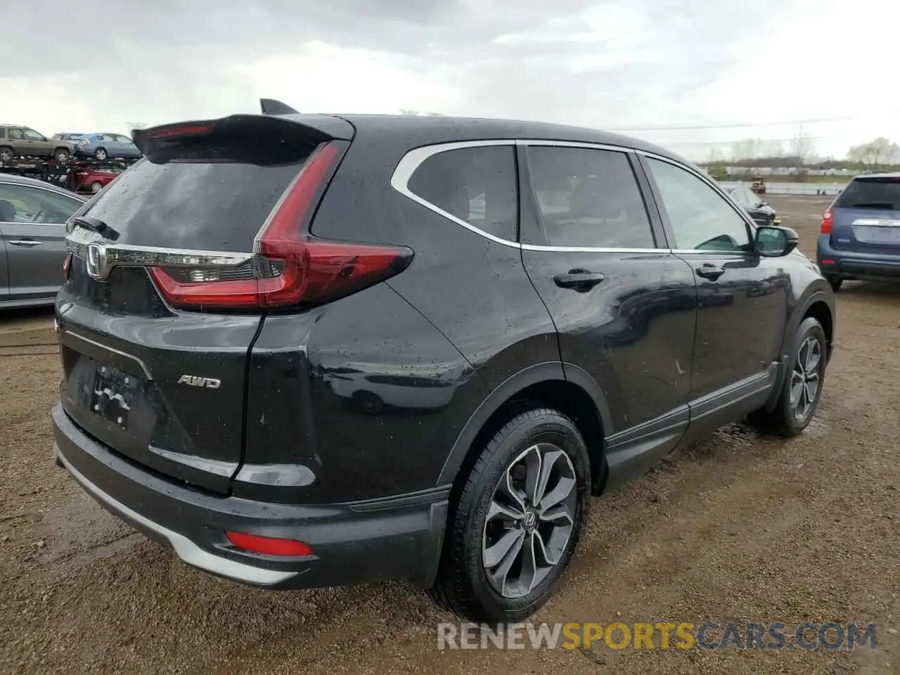 3 fotografías del automóvil dañado 5J6RW2H8XML007077 HONDA CRV 2021