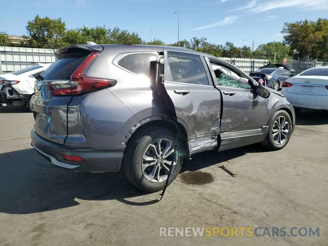 3 fotografías del automóvil dañado 5J6RW1H86NA003485 HONDA CRV 2022