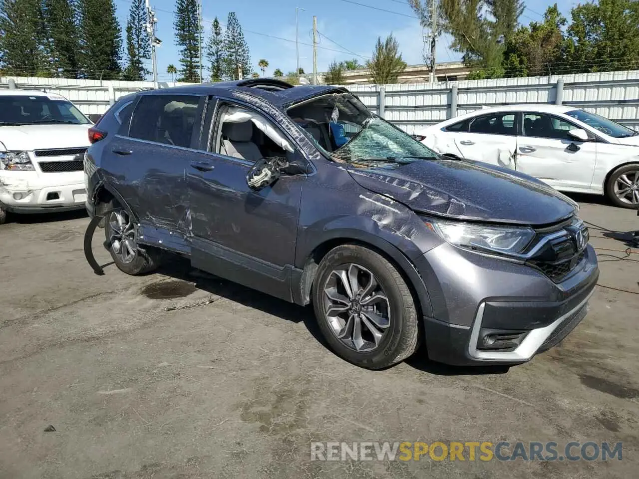 4 fotografías del automóvil dañado 5J6RW1H86NA003485 HONDA CRV 2022