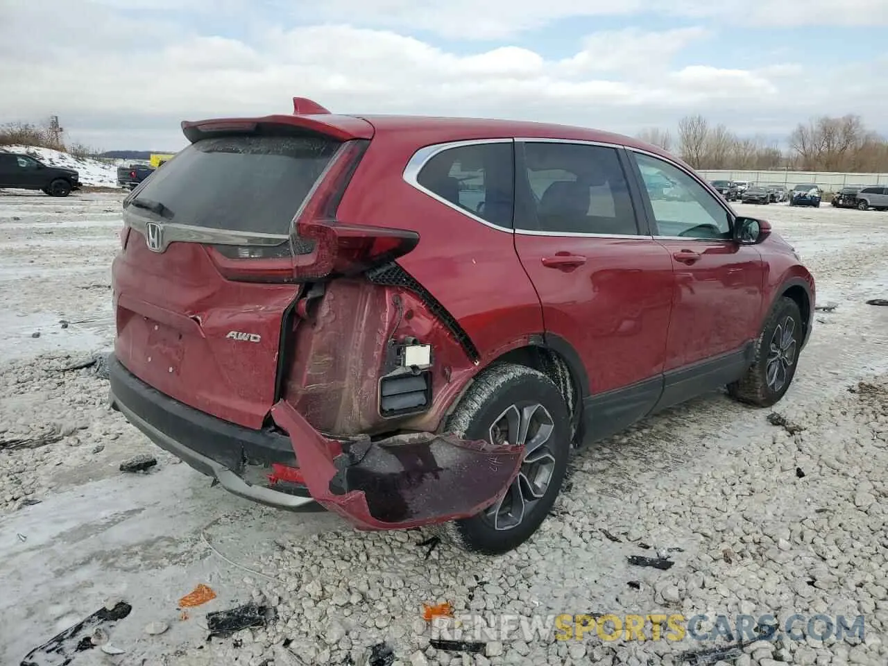 3 fotografías del automóvil dañado 5J6RW2H86NA005436 HONDA CRV 2022