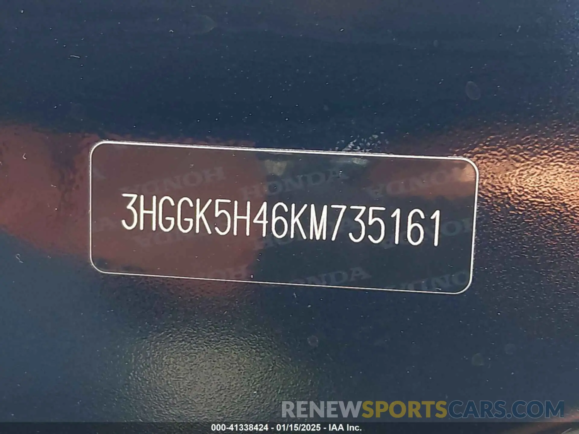 9 fotografías del automóvil dañado 3HGGK5H46KM735161 HONDA FIT 2019