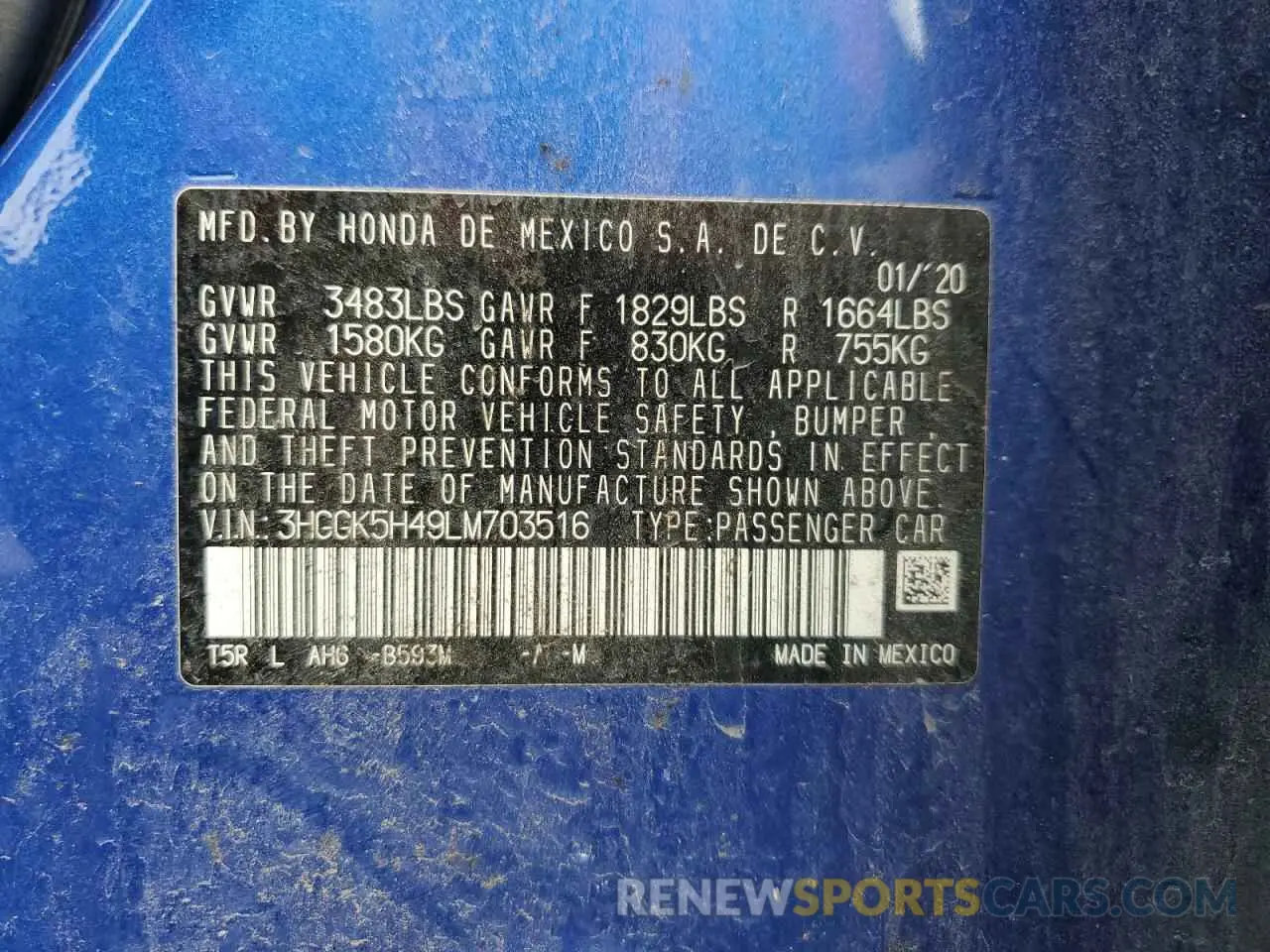 12 fotografías del automóvil dañado 3HGGK5H49LM703516 HONDA FIT 2020