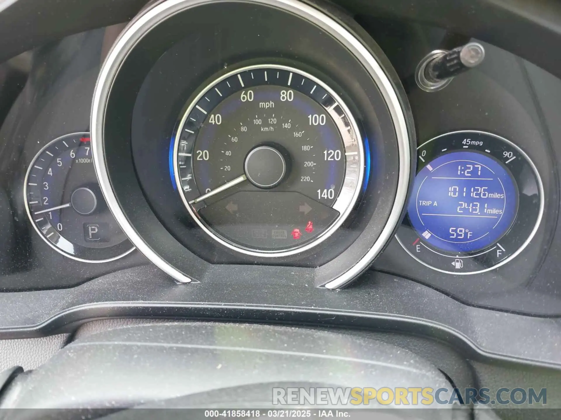 7 fotografías del automóvil dañado 3HGGK5H62LM725374 HONDA FIT 2020