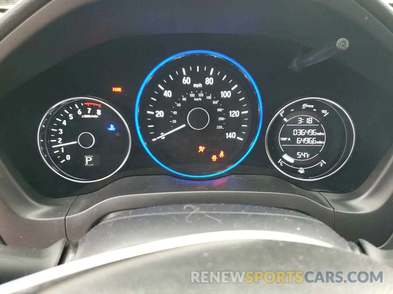 9 fotografías del automóvil dañado 3CZRU6H19KG724953 HONDA HR-V 2019