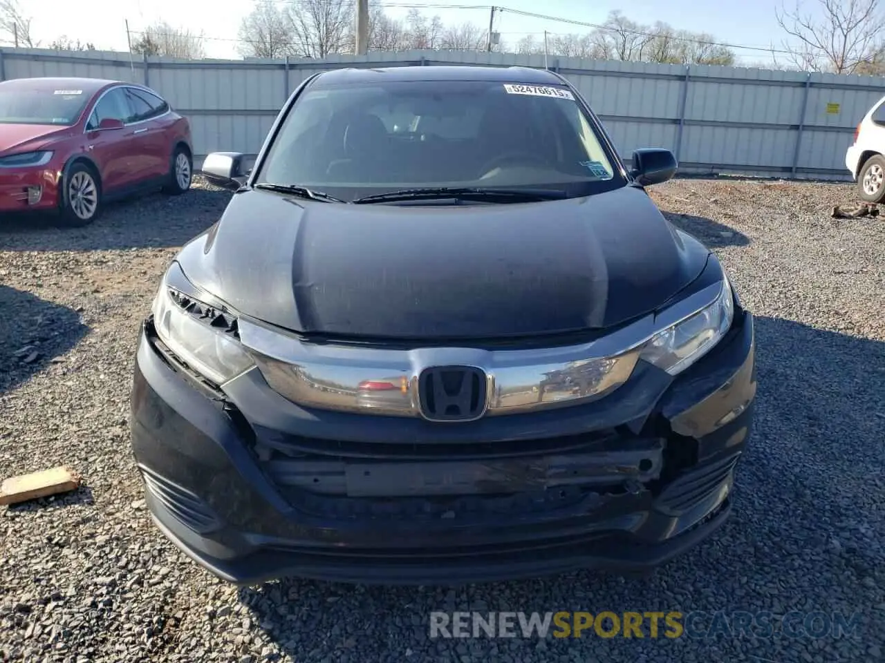 5 fotografías del automóvil dañado 3CZRU6H3XKG732660 HONDA HR-V 2019