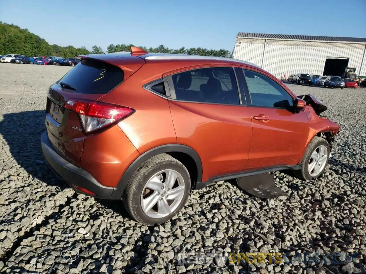 3 fotografías del automóvil dañado 3CZRU6H76KM708408 HONDA HR-V 2019