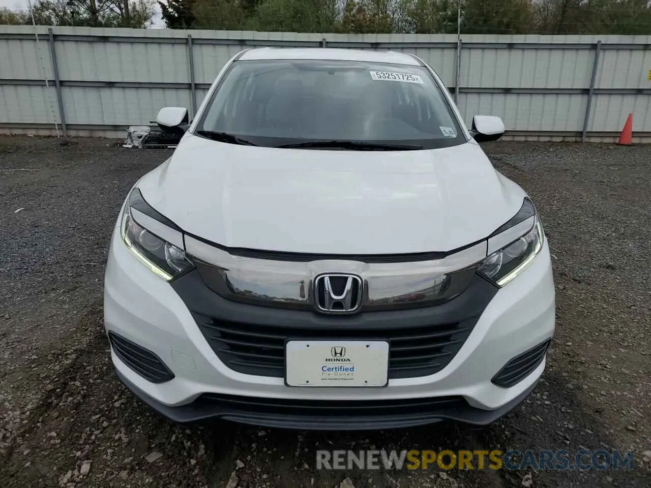 5 fotografías del automóvil dañado 3CZRU6H32LM716357 HONDA HR-V 2020