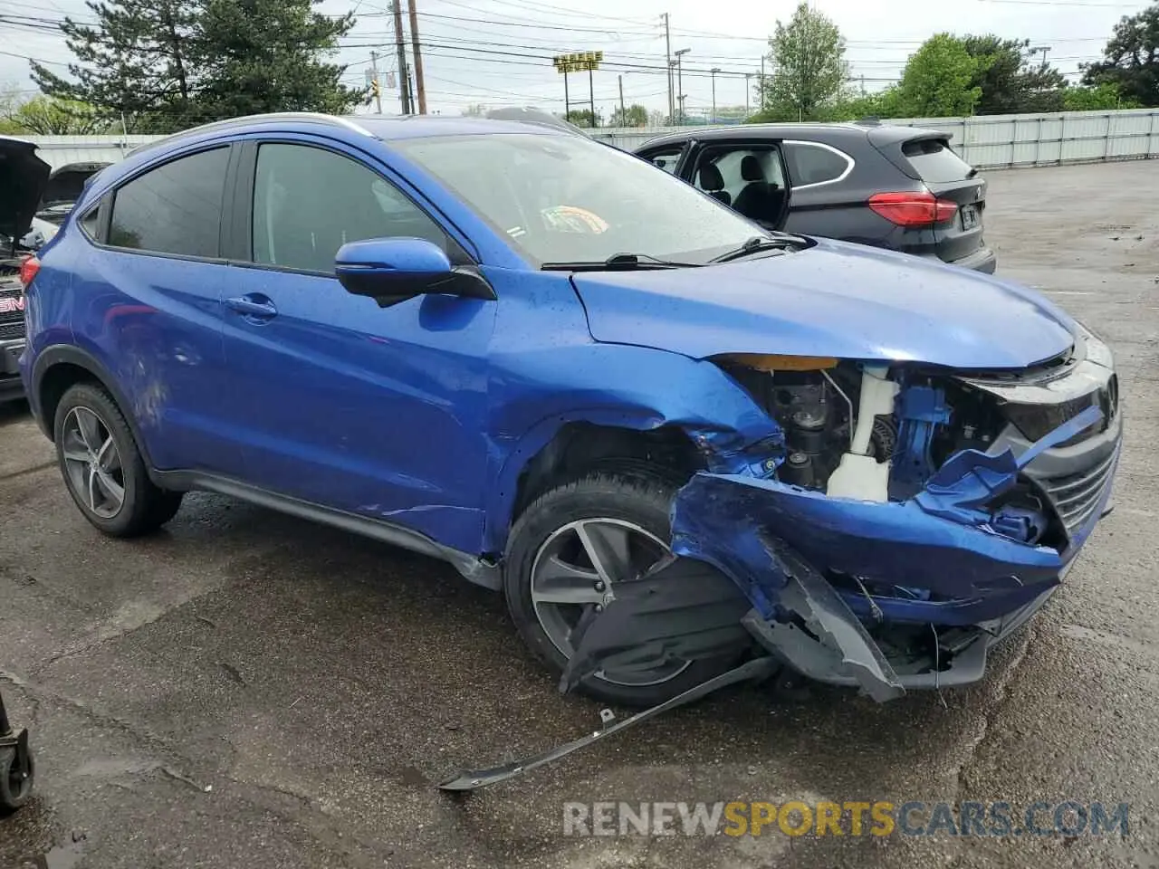 4 fotografías del automóvil dañado 3CZRU5H55MM714583 HONDA HR-V 2021