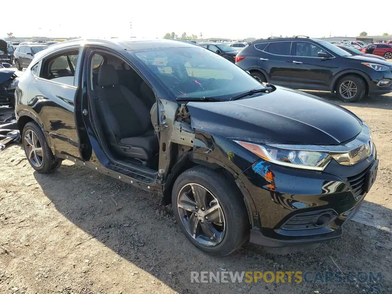 4 fotografías del automóvil dañado 3CZRU5H5XMM703031 HONDA HR-V 2021