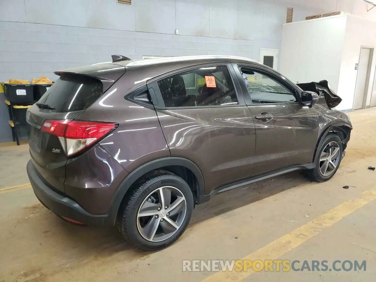 3 fotografías del automóvil dañado 3CZRU5H5XMM711825 HONDA HR-V 2021