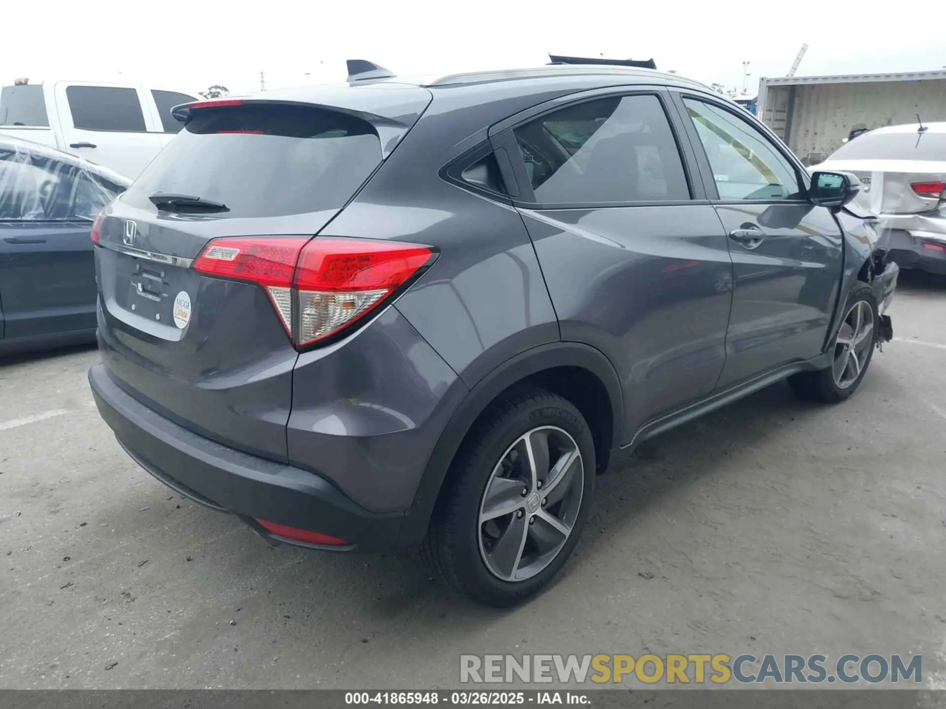 4 fotografías del automóvil dañado 3CZRU5H7XMM726567 HONDA HR-V 2021
