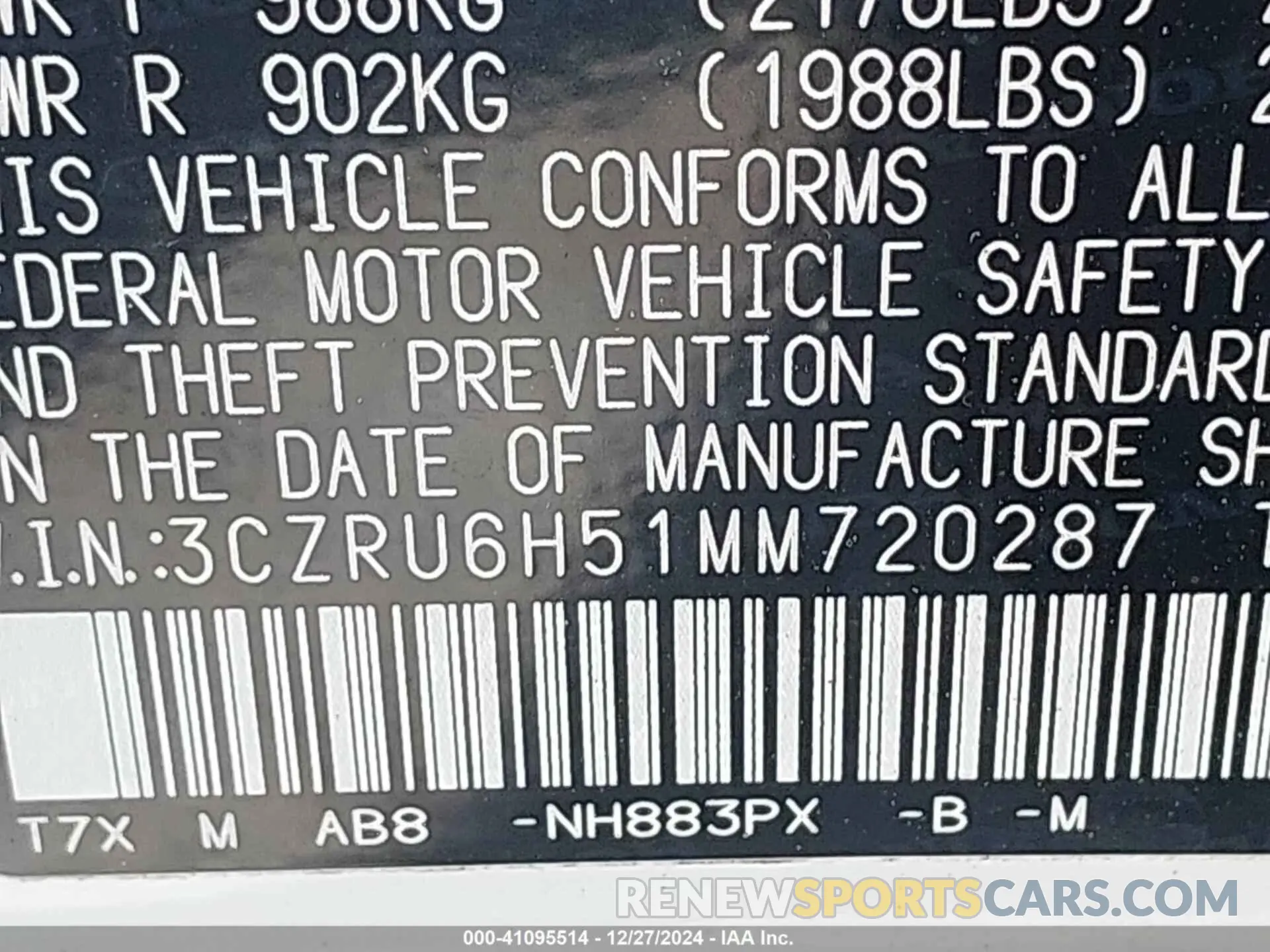9 fotografías del automóvil dañado 3CZRU6H51MM720287 HONDA HR-V 2021