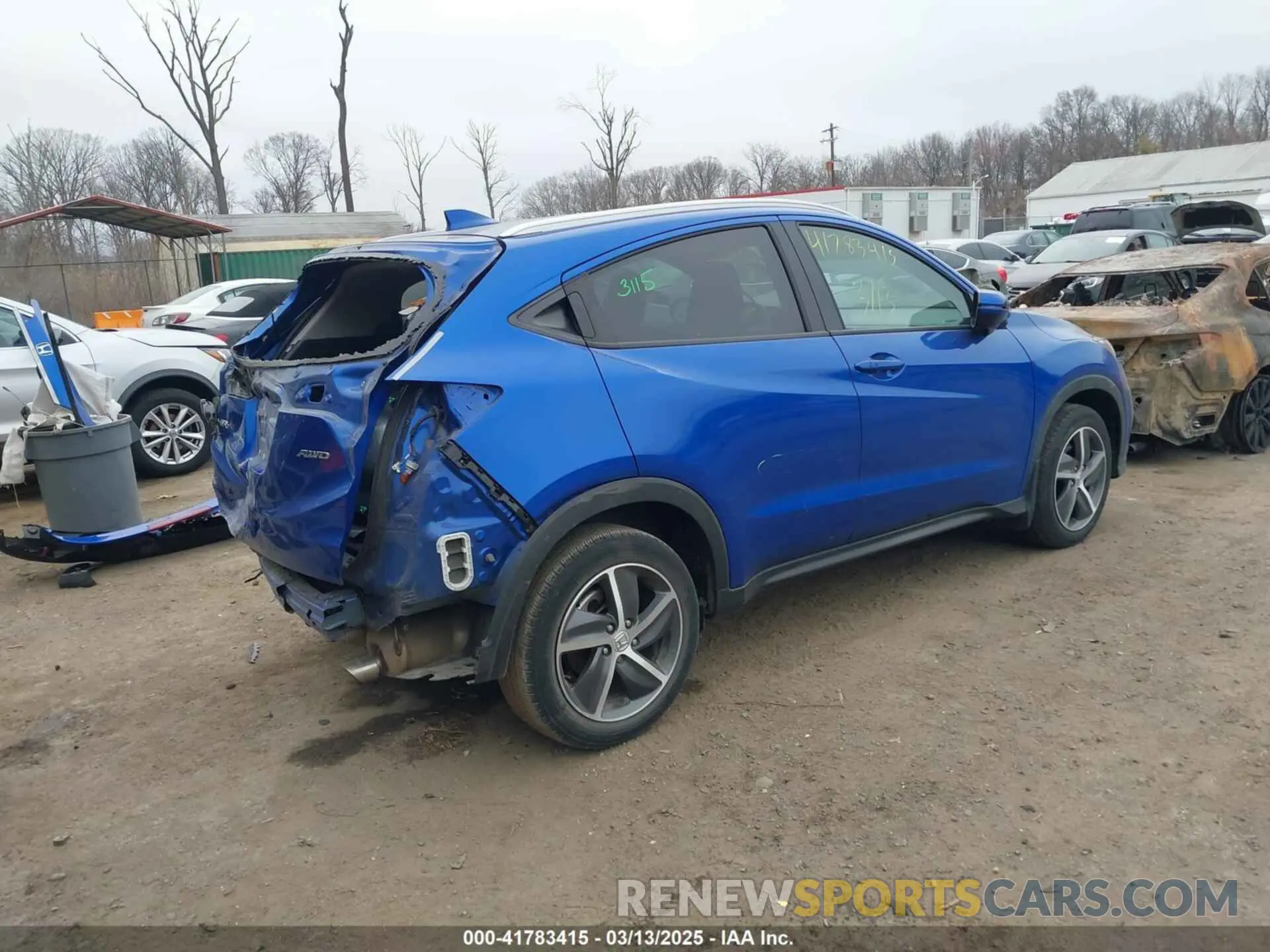 4 fotografías del automóvil dañado 3CZRU6H54MM718761 HONDA HR-V 2021