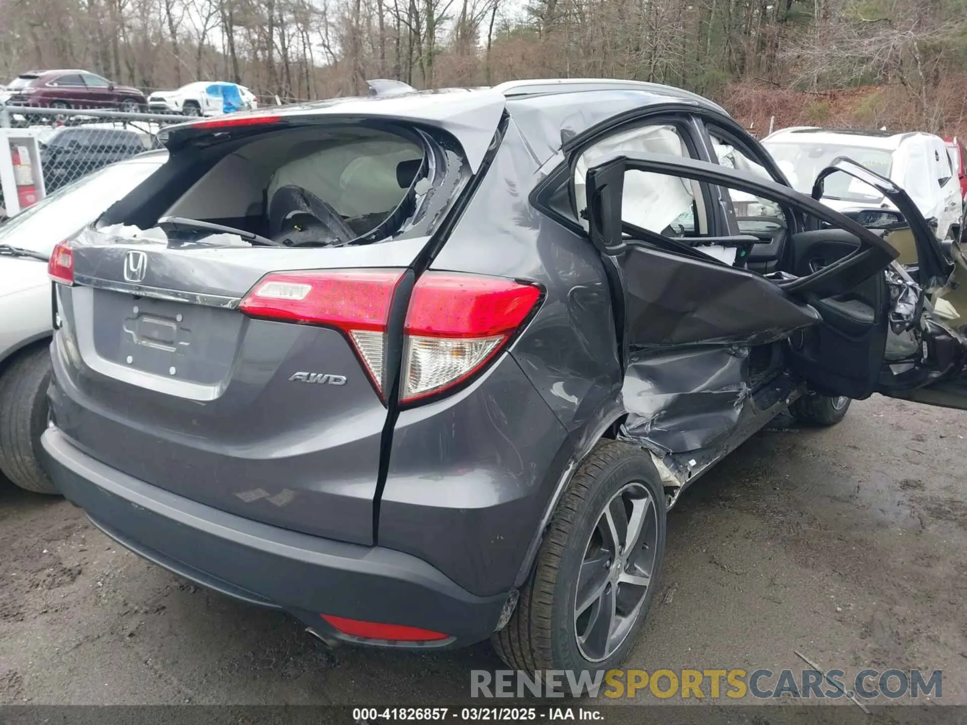 4 fotografías del automóvil dañado 3CZRU6H78MM724600 HONDA HR-V 2021