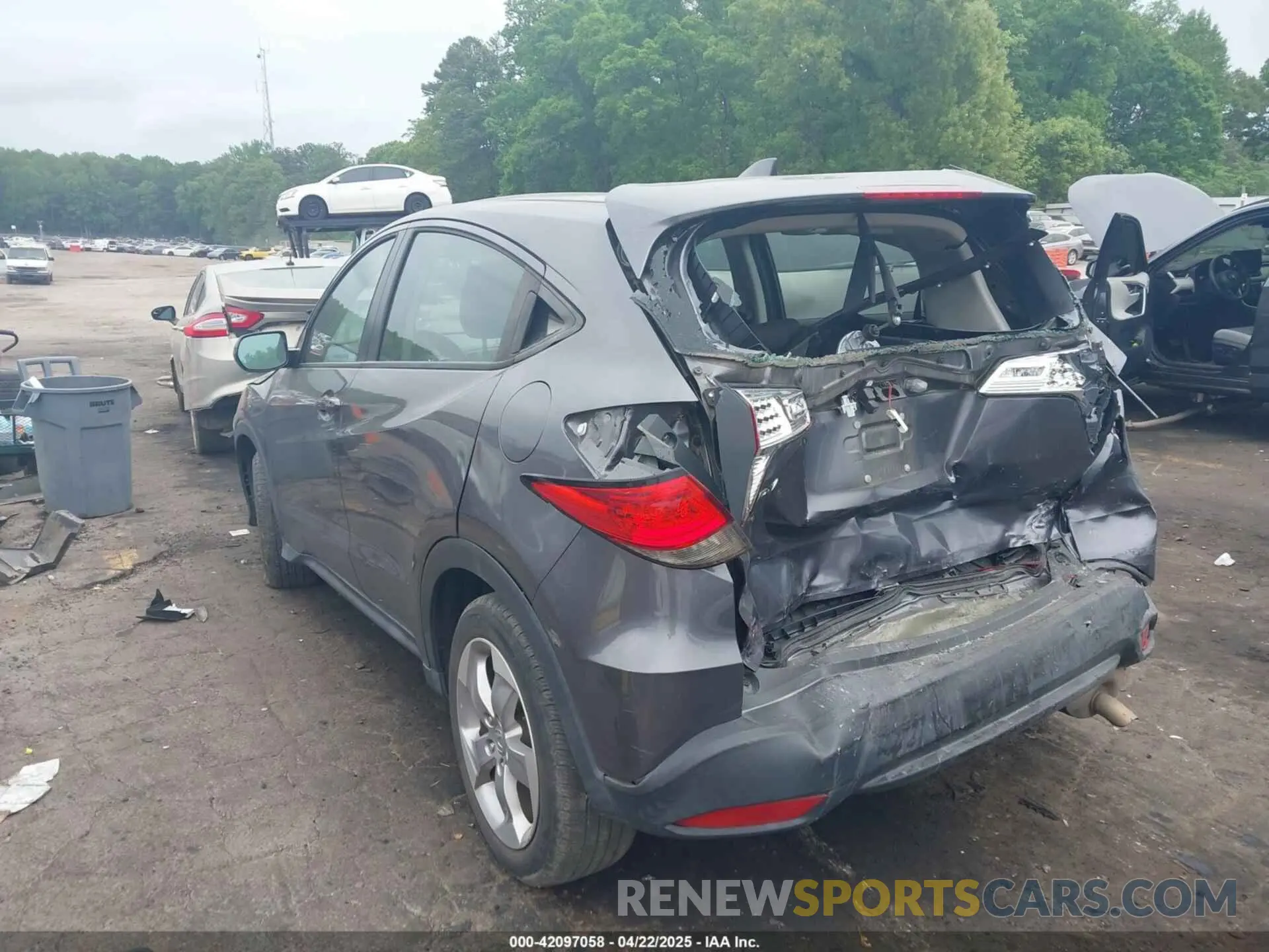 3 fotografías del automóvil dañado 3CZRU5H34NM704174 HONDA HR-V 2022