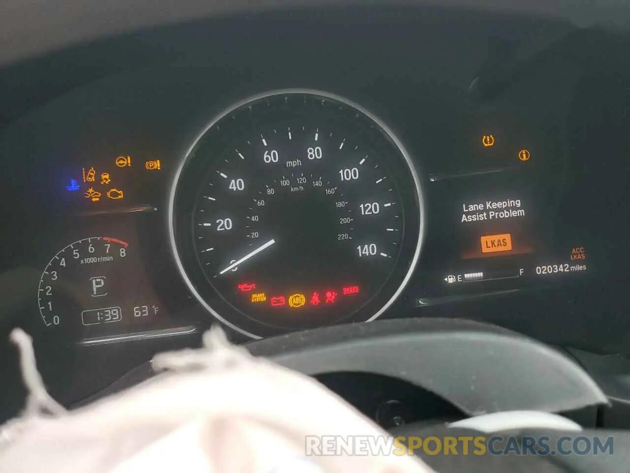 9 fotografías del automóvil dañado 3CZRU5H52NM703543 HONDA HR-V 2022