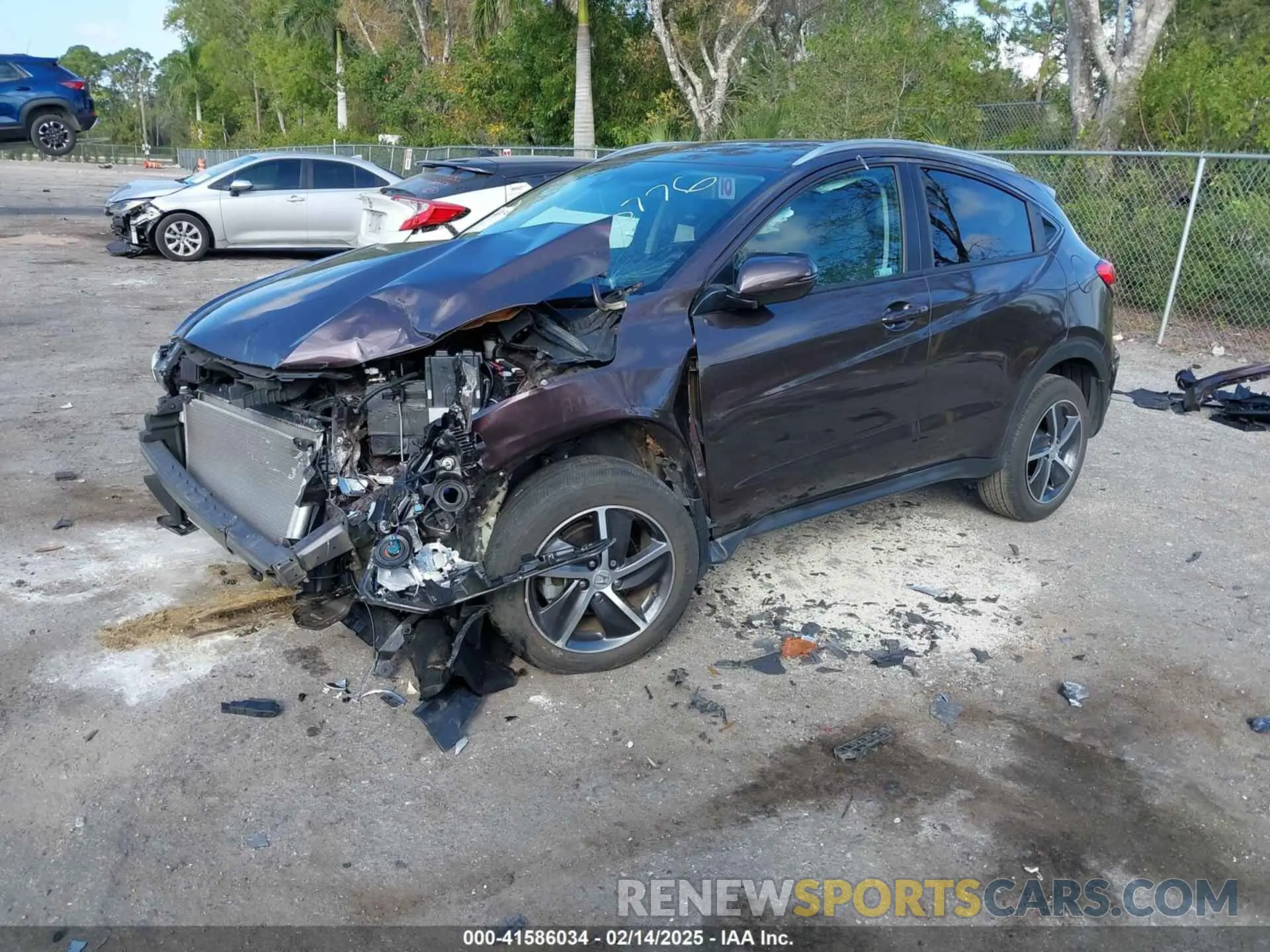 2 fotografías del automóvil dañado 3CZRU5H55NM710776 HONDA HR-V 2022