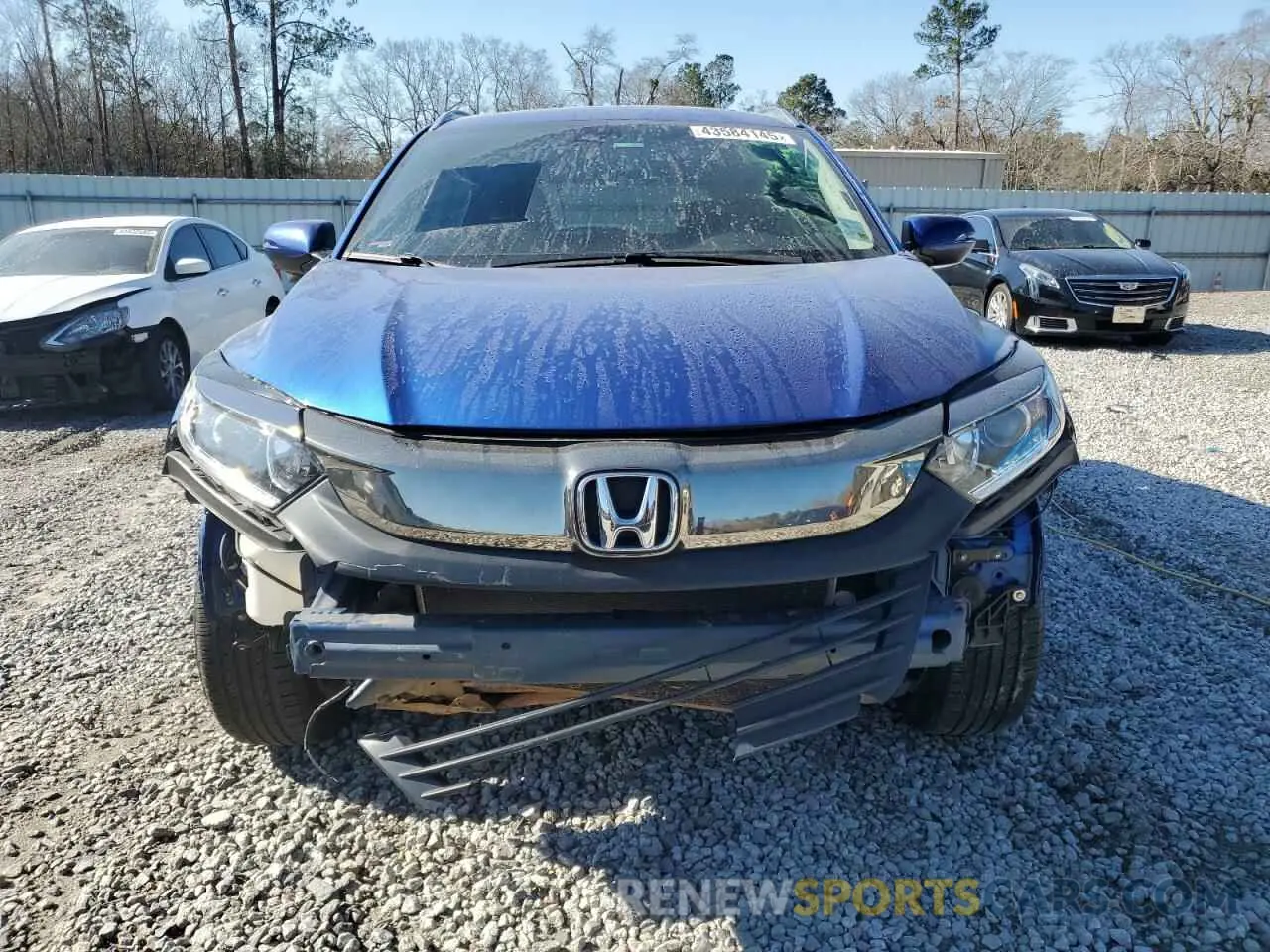 5 fotografías del automóvil dañado 3CZRU5H56NM740689 HONDA HR-V 2022