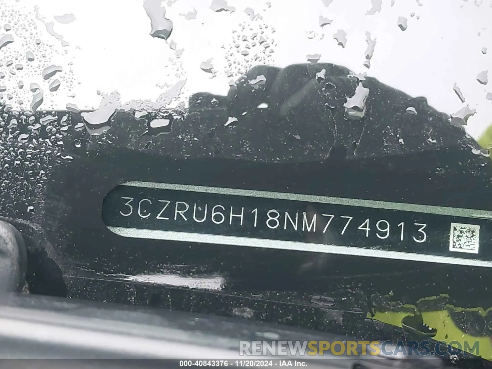 9 fotografías del automóvil dañado 3CZRU6H18NM774913 HONDA HR-V 2022