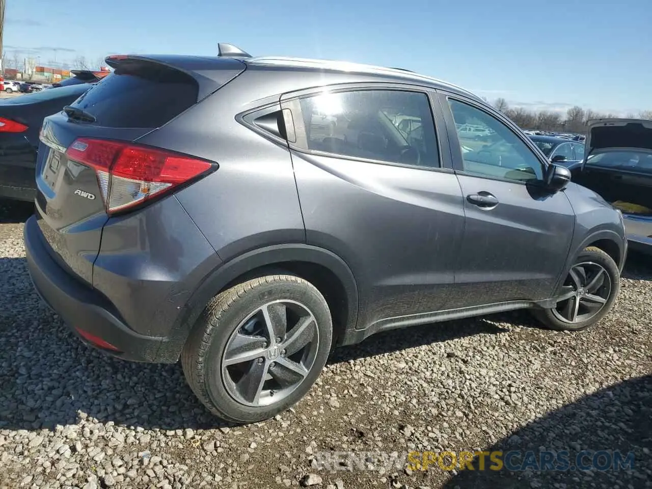 3 fotografías del automóvil dañado 3CZRU6H51NM709565 HONDA HR-V 2022