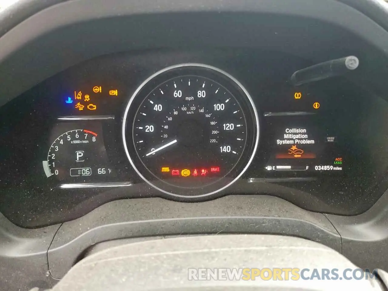 9 fotografías del automóvil dañado 3CZRU6H53NM769959 HONDA HR-V 2022