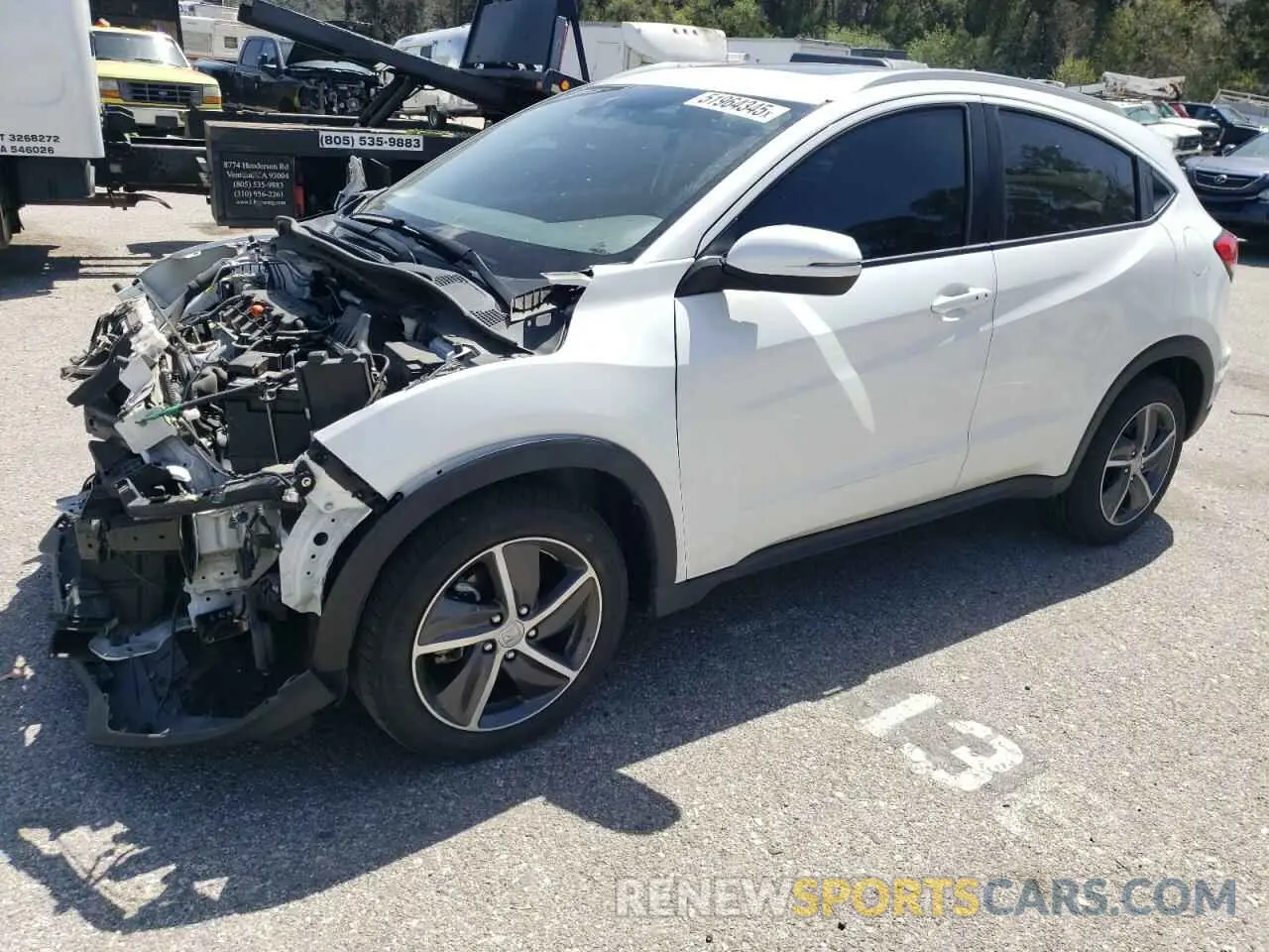 1 fotografías del automóvil dañado 3CZRU6H55NM752595 HONDA HR-V 2022