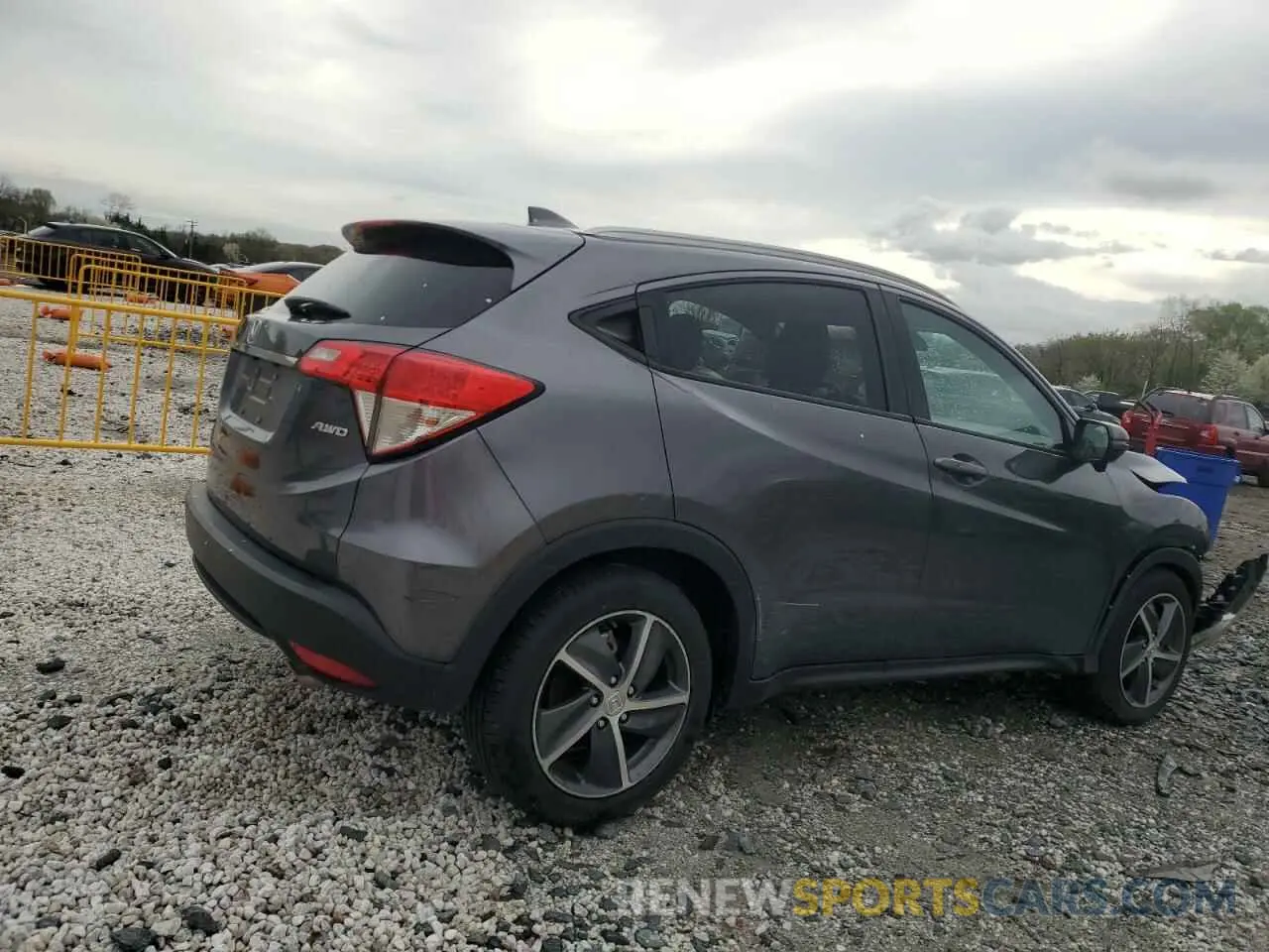 3 fotografías del automóvil dañado 3CZRU6H55NM768490 HONDA HR-V 2022