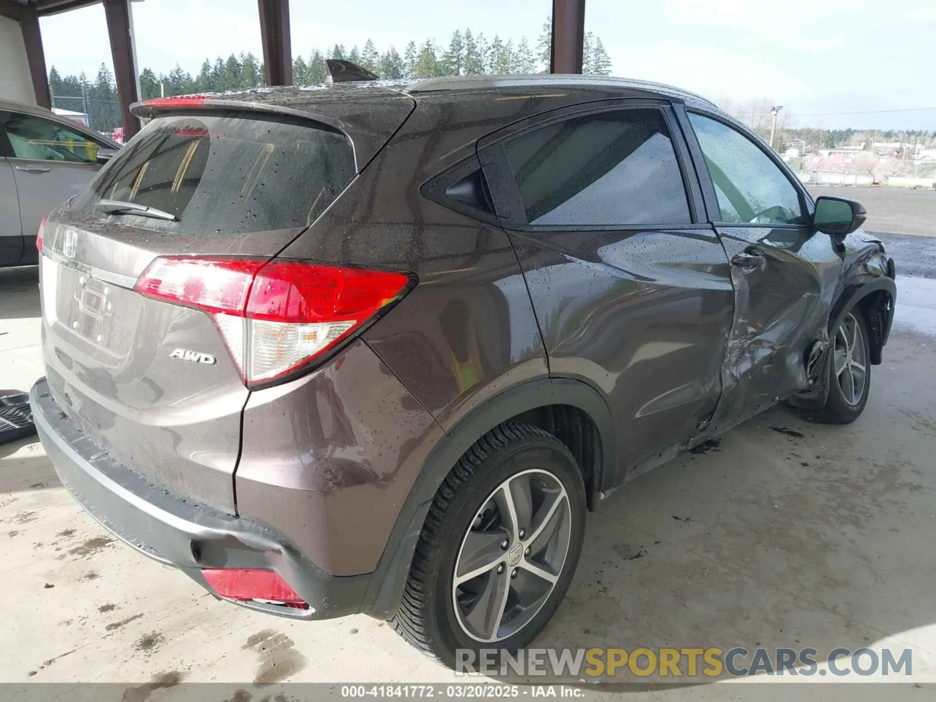4 fotografías del automóvil dañado 3CZRU6H58NM705142 HONDA HR-V 2022