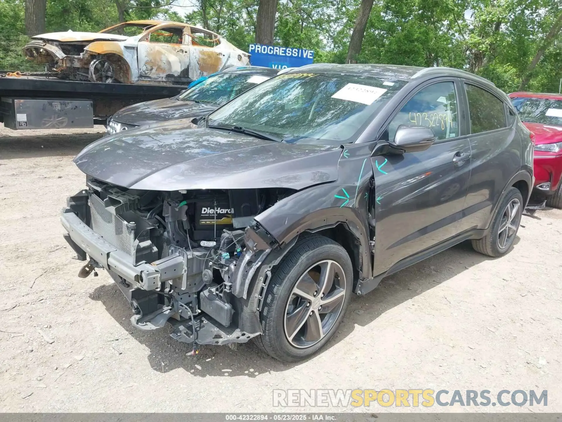 6 fotografías del automóvil dañado 3CZRU6H59NM764779 HONDA HR-V 2022