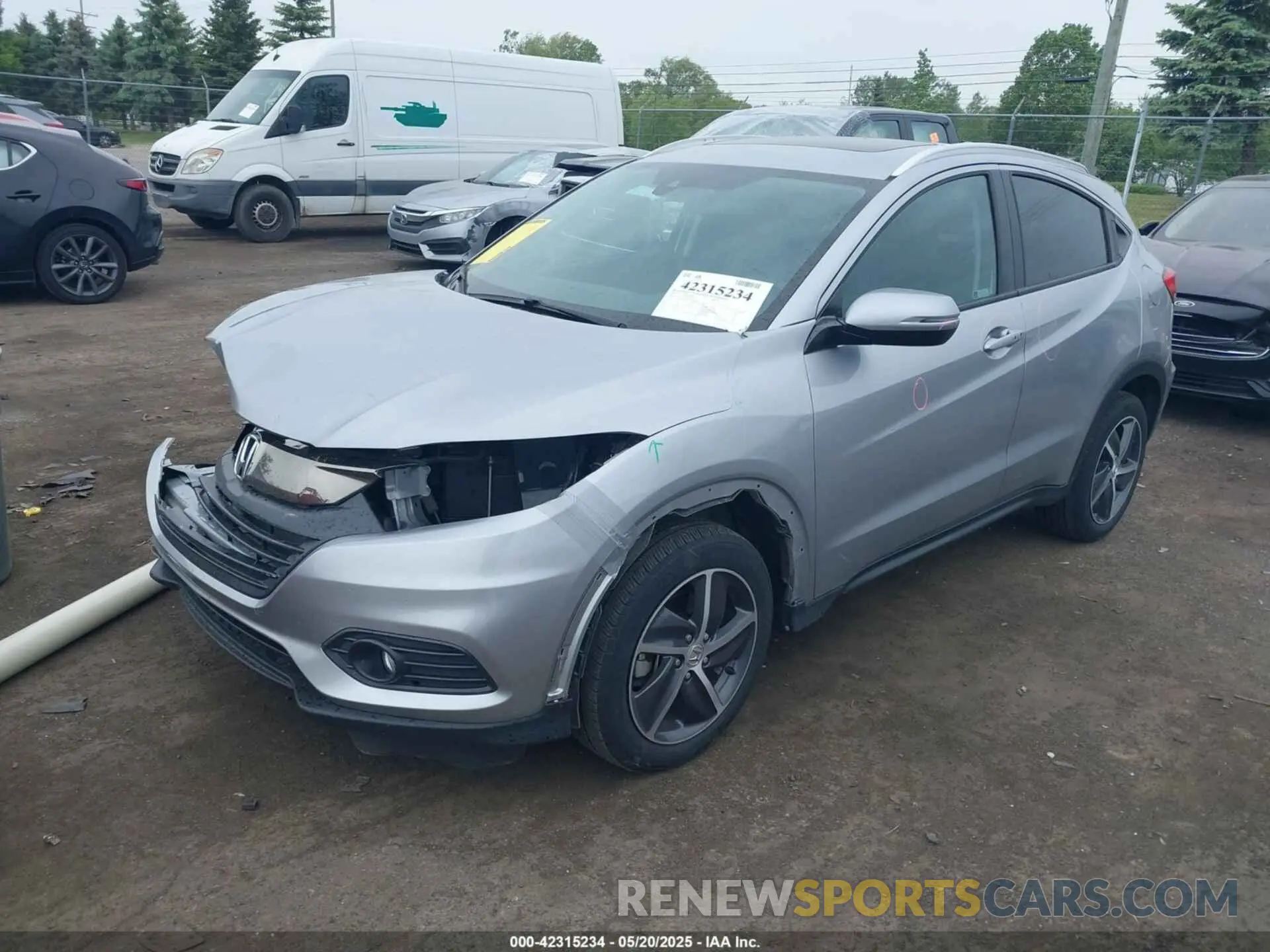 2 fotografías del automóvil dañado 3CZRU6H73NM747607 HONDA HR-V 2022