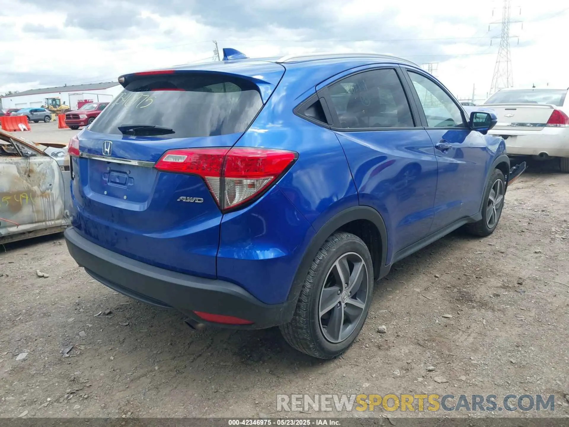4 fotografías del automóvil dañado 3CZRU6H74NM702191 HONDA HR-V 2022