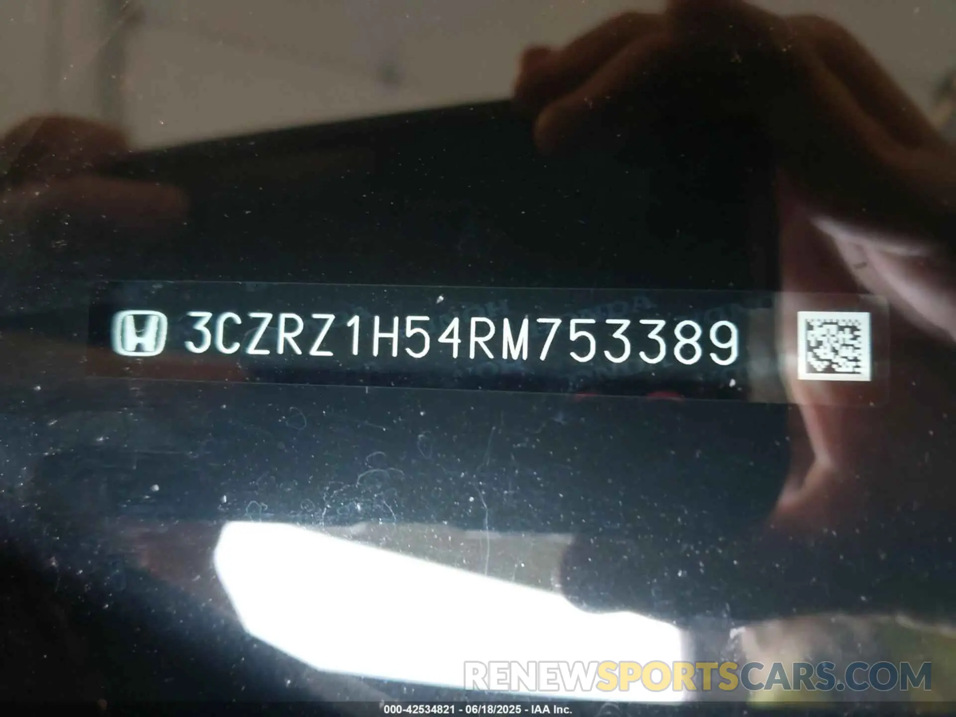 9 fotografías del automóvil dañado 3CZRZ1H54RM753389 HONDA HR-V 2024