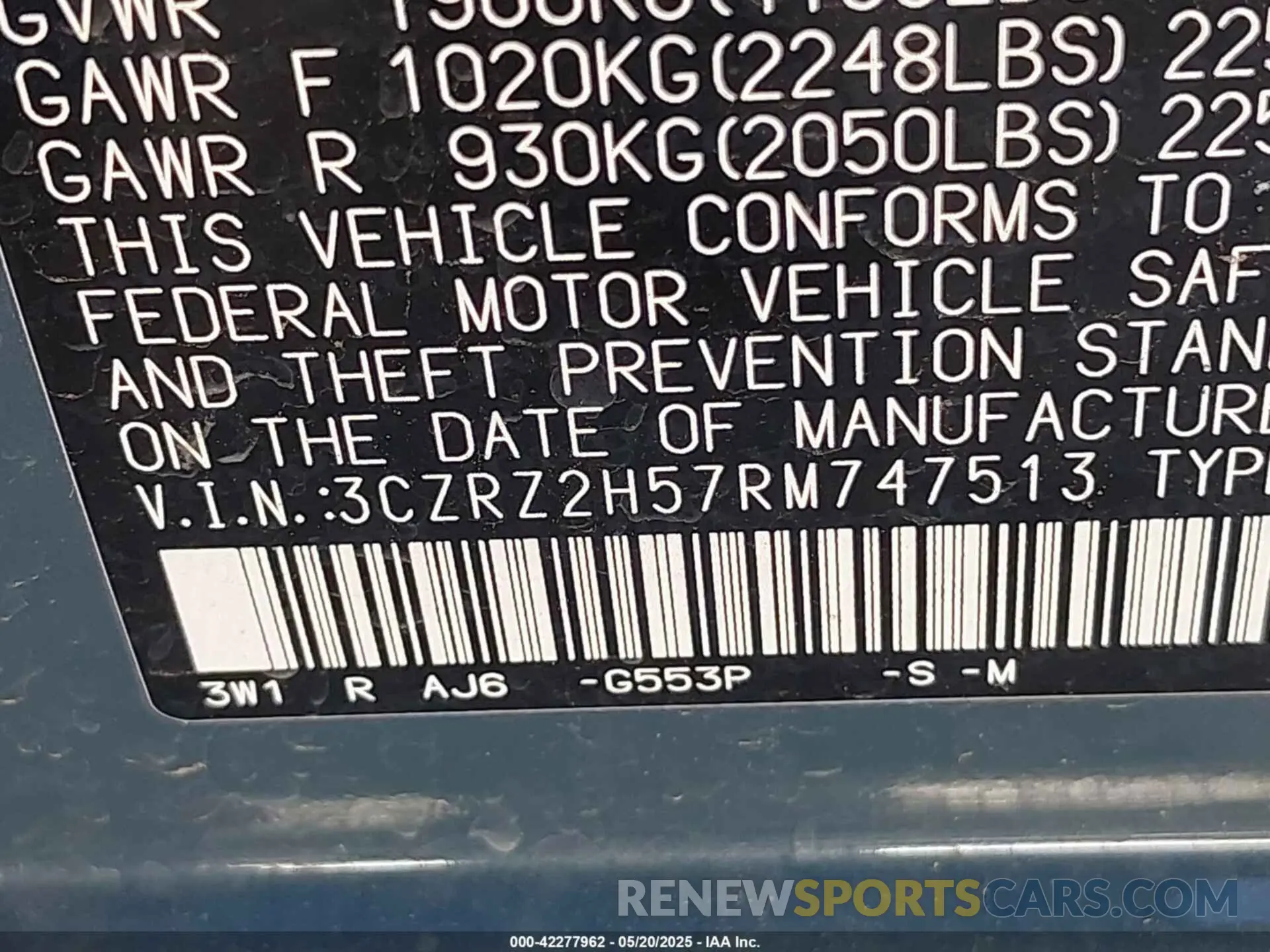 9 fotografías del automóvil dañado 3CZRZ2H57RM747513 HONDA HR-V 2024