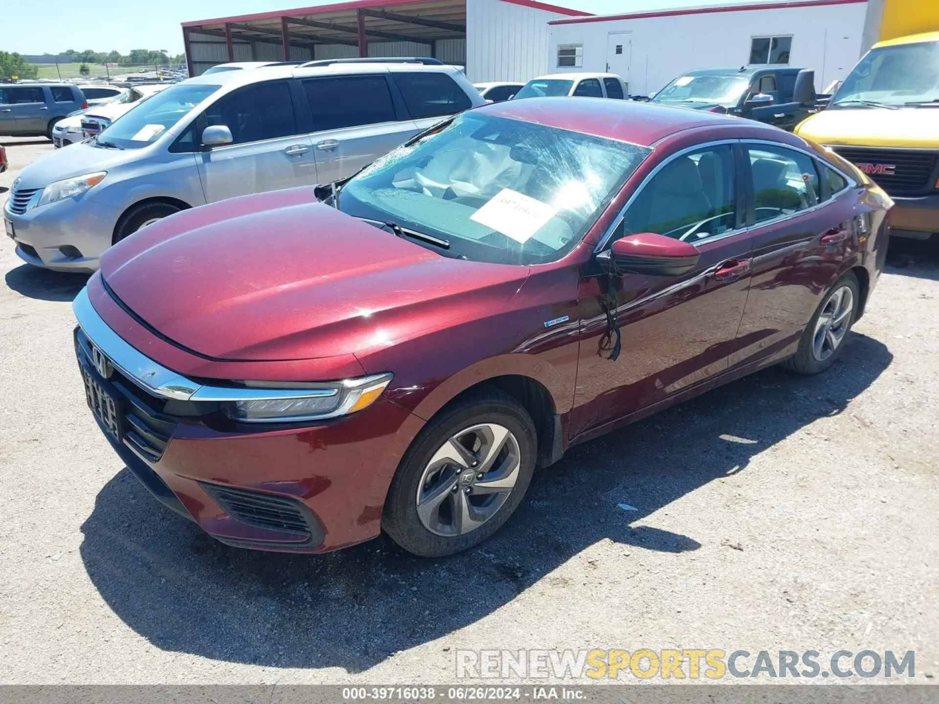2 fotografías del automóvil dañado 19XZE4F12KE017411 HONDA INSIGHT 2019