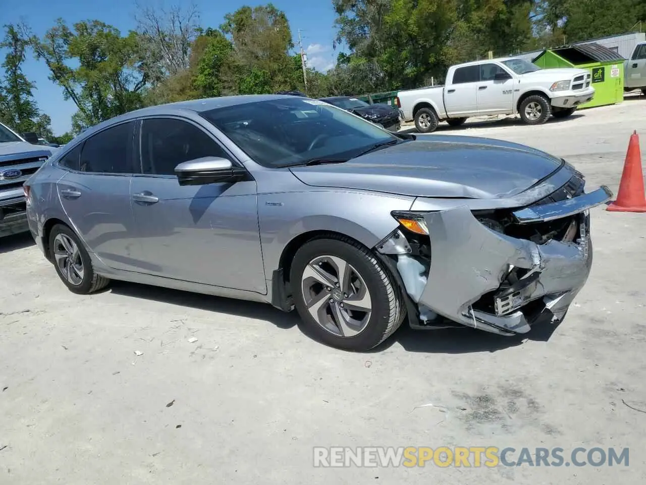 4 fotografías del automóvil dañado 19XZE4F57KE002342 HONDA INSIGHT 2019