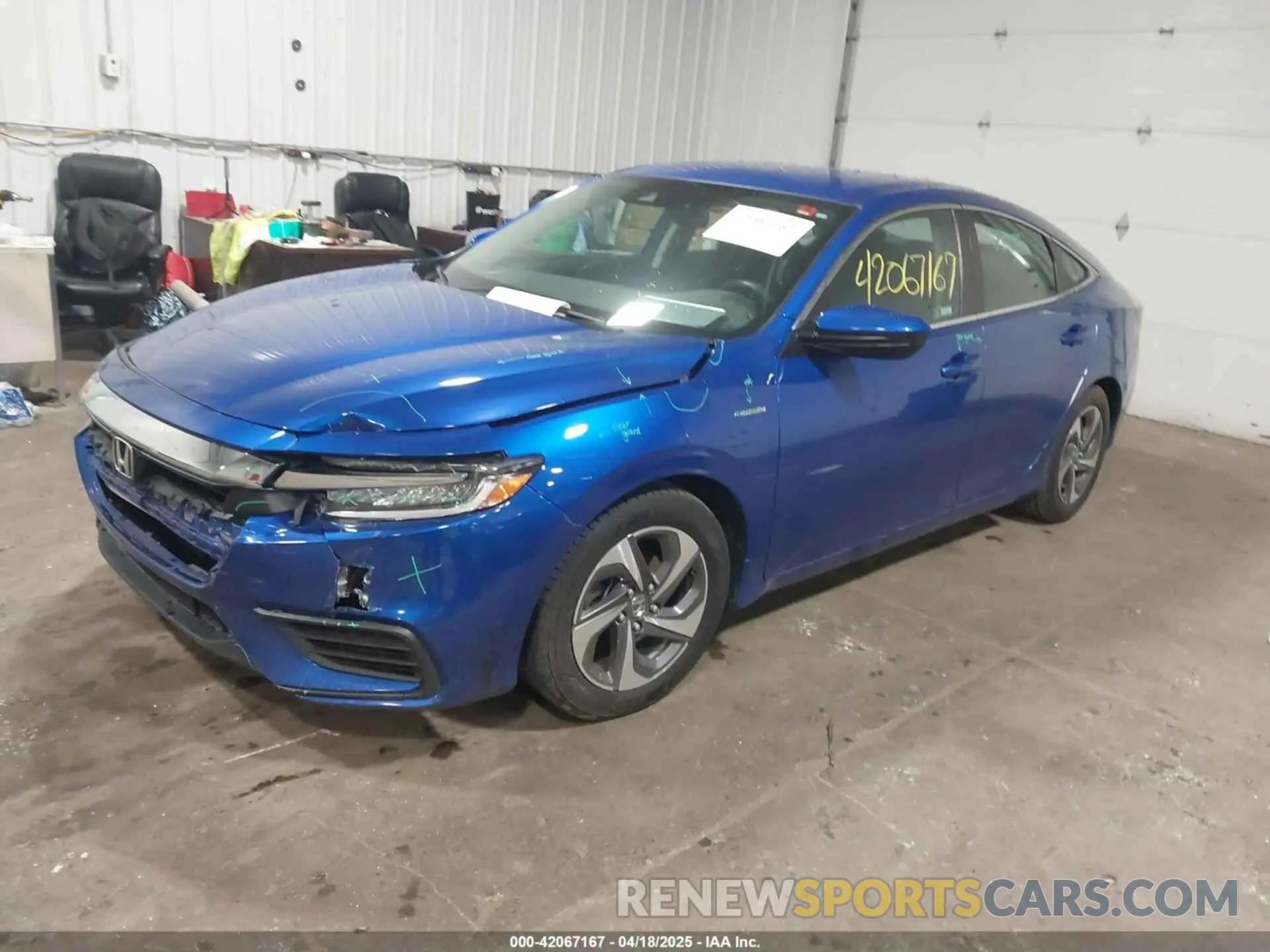 2 fotografías del automóvil dañado 19XZE4F5XKE013870 HONDA INSIGHT 2019