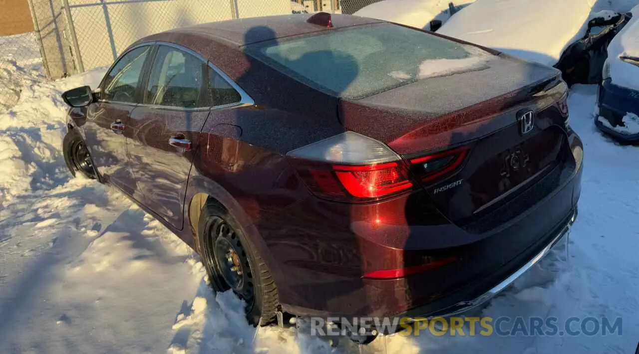 3 fotografías del automóvil dañado 19XZE4F76KE400076 HONDA INSIGHT 2019