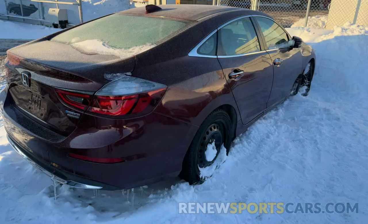 4 fotografías del automóvil dañado 19XZE4F76KE400076 HONDA INSIGHT 2019