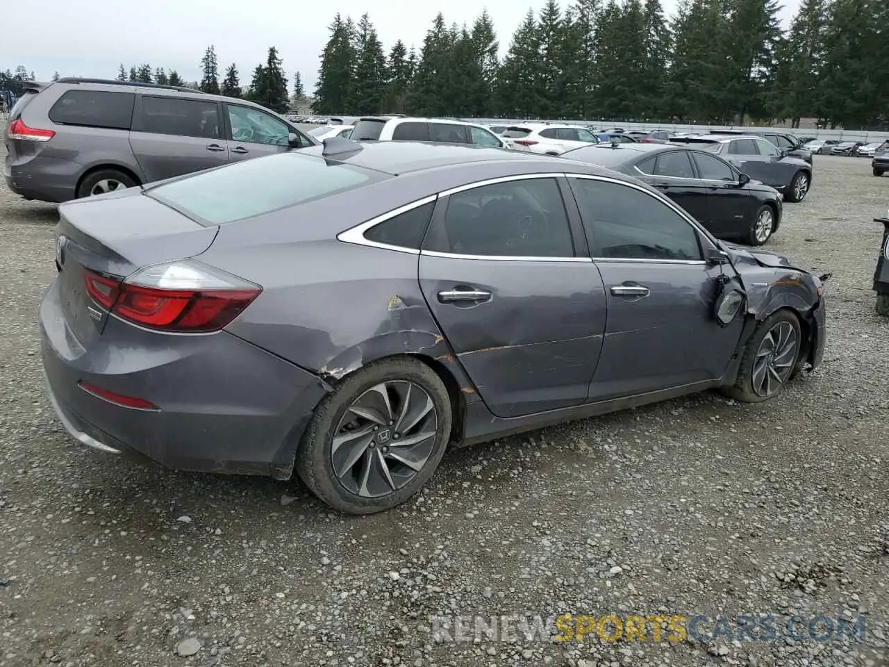 3 fotografías del automóvil dañado 19XZE4F98KE003082 HONDA INSIGHT 2019