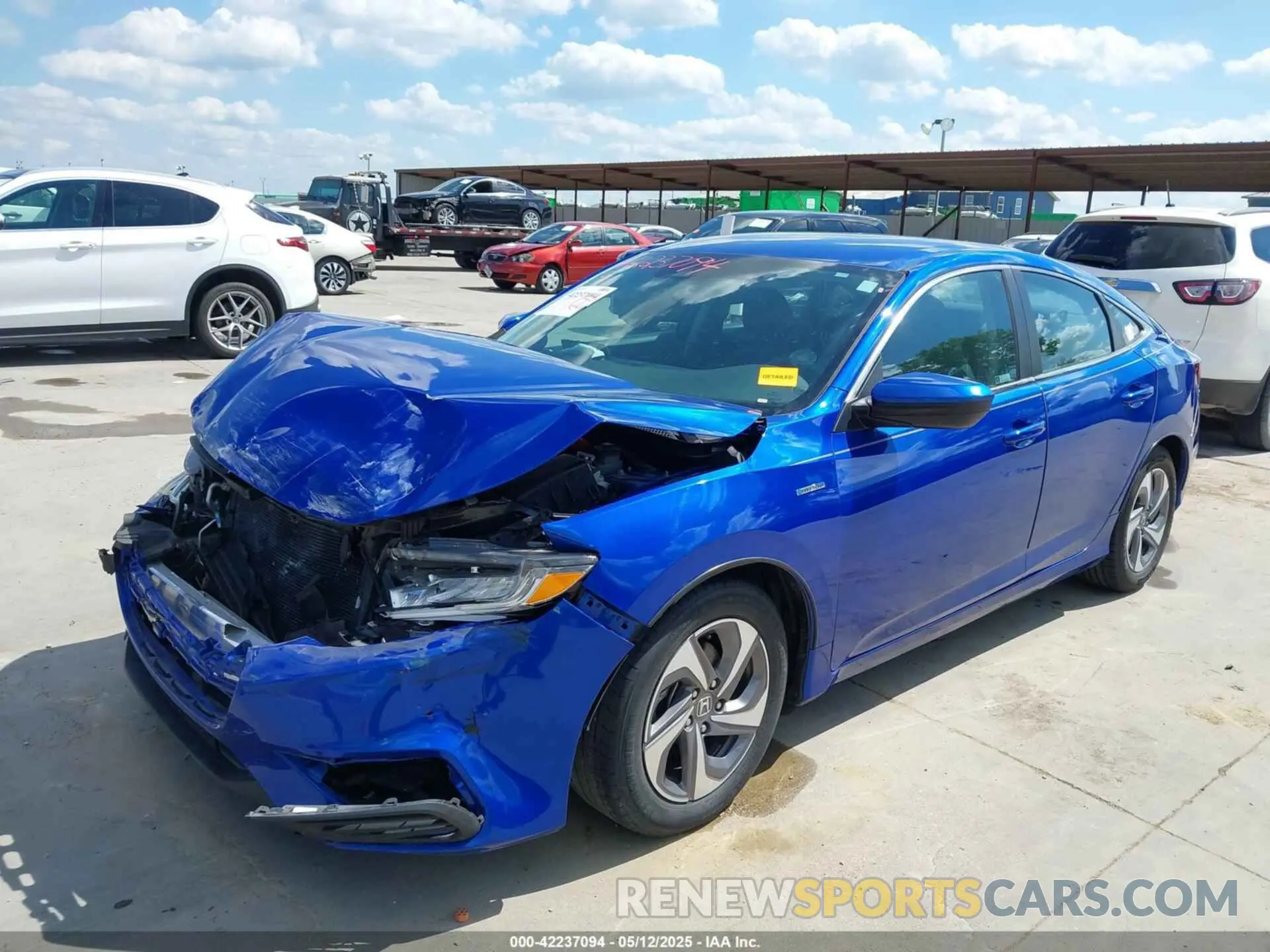 2 fotografías del automóvil dañado 19XZE4F5XLE007617 HONDA INSIGHT 2020