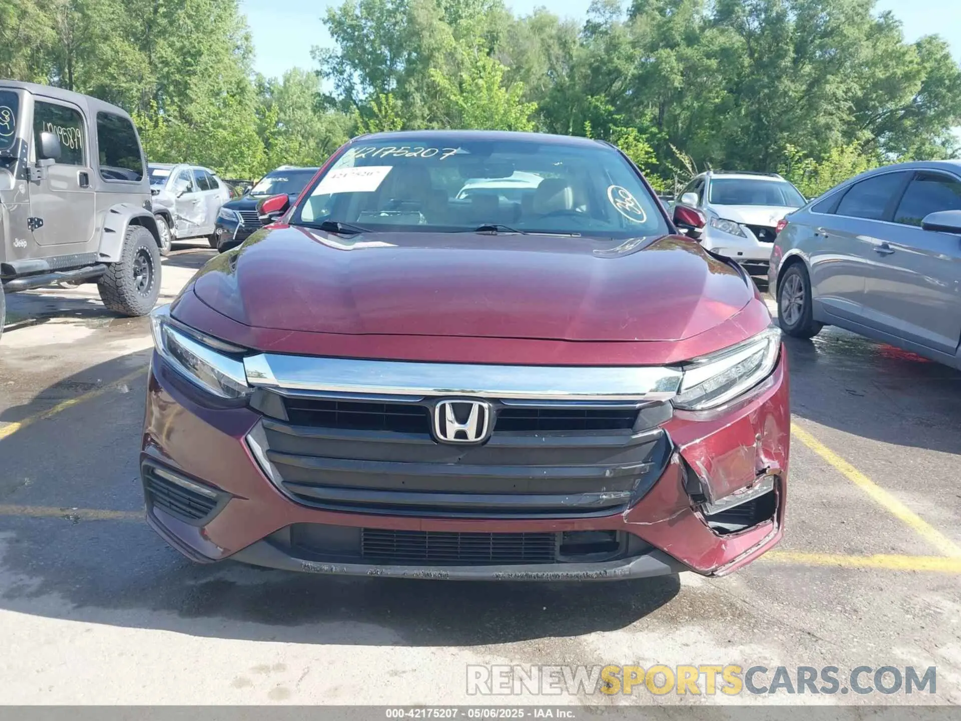 12 fotografías del automóvil dañado 19XZE4F95LE011531 HONDA INSIGHT 2020