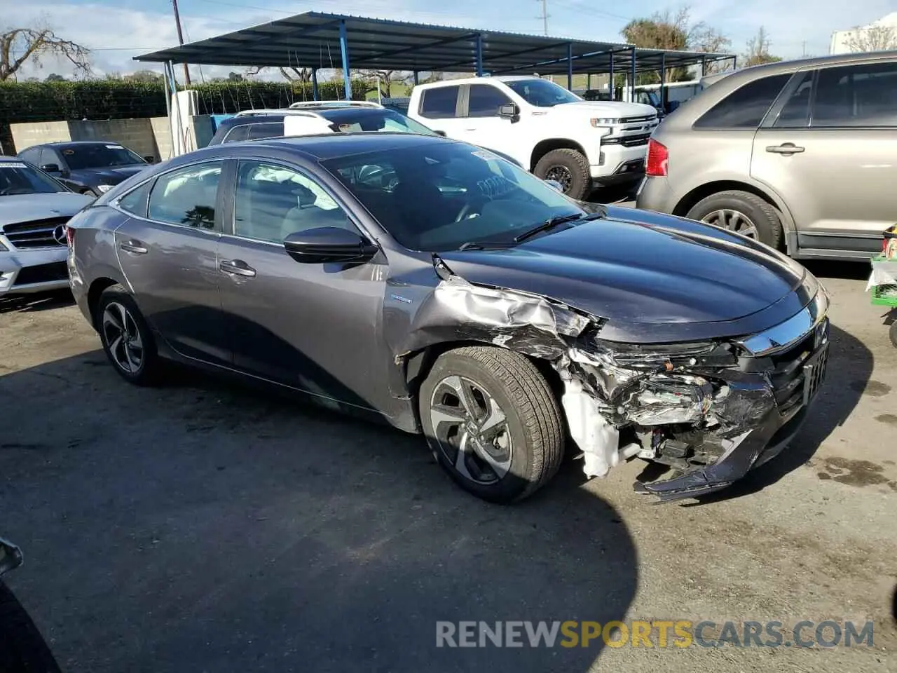 4 fotografías del automóvil dañado 19XZE4F50ME011306 HONDA INSIGHT 2021