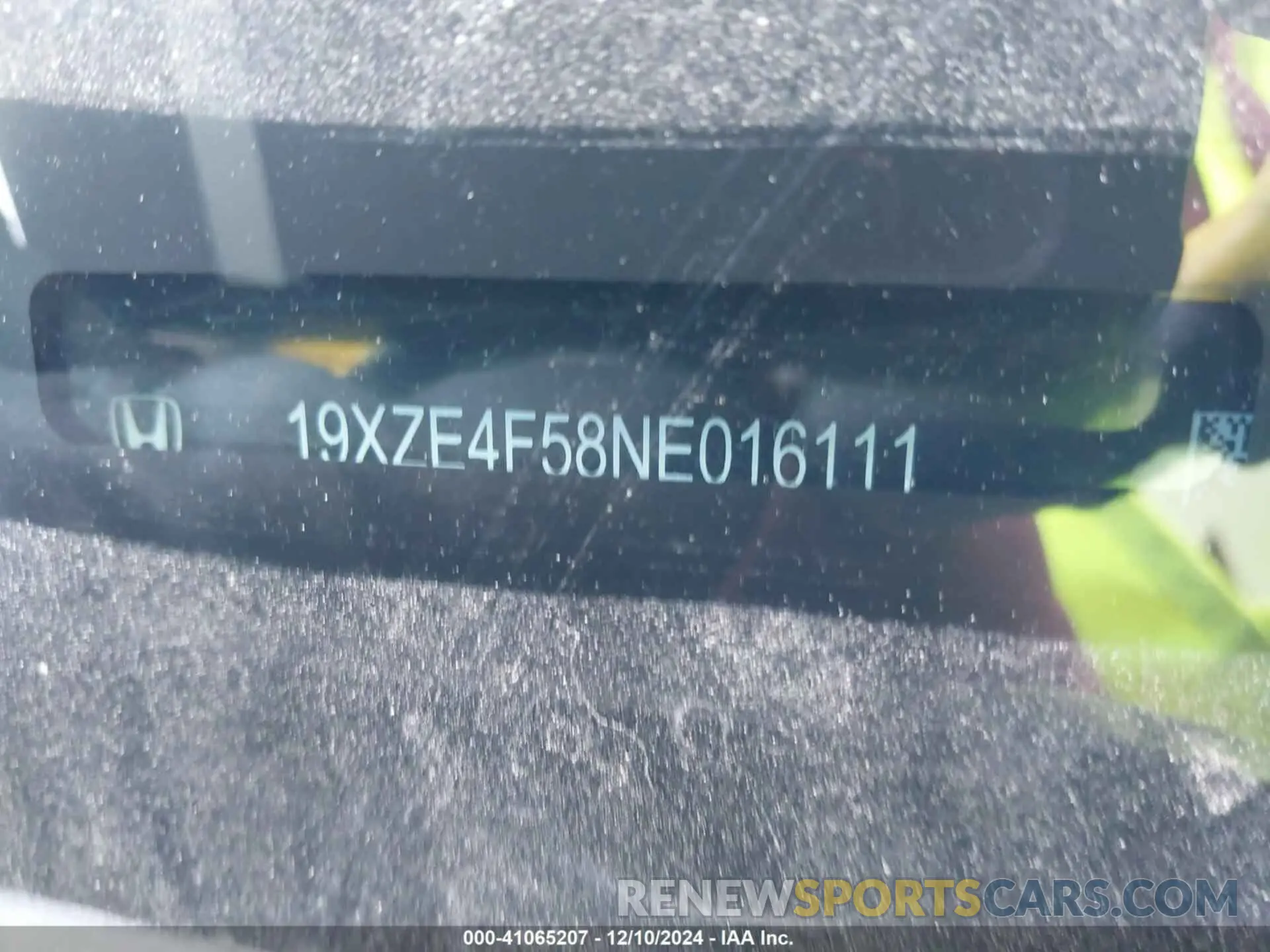 9 fotografías del automóvil dañado 19XZE4F58NE016111 HONDA INSIGHT 2022