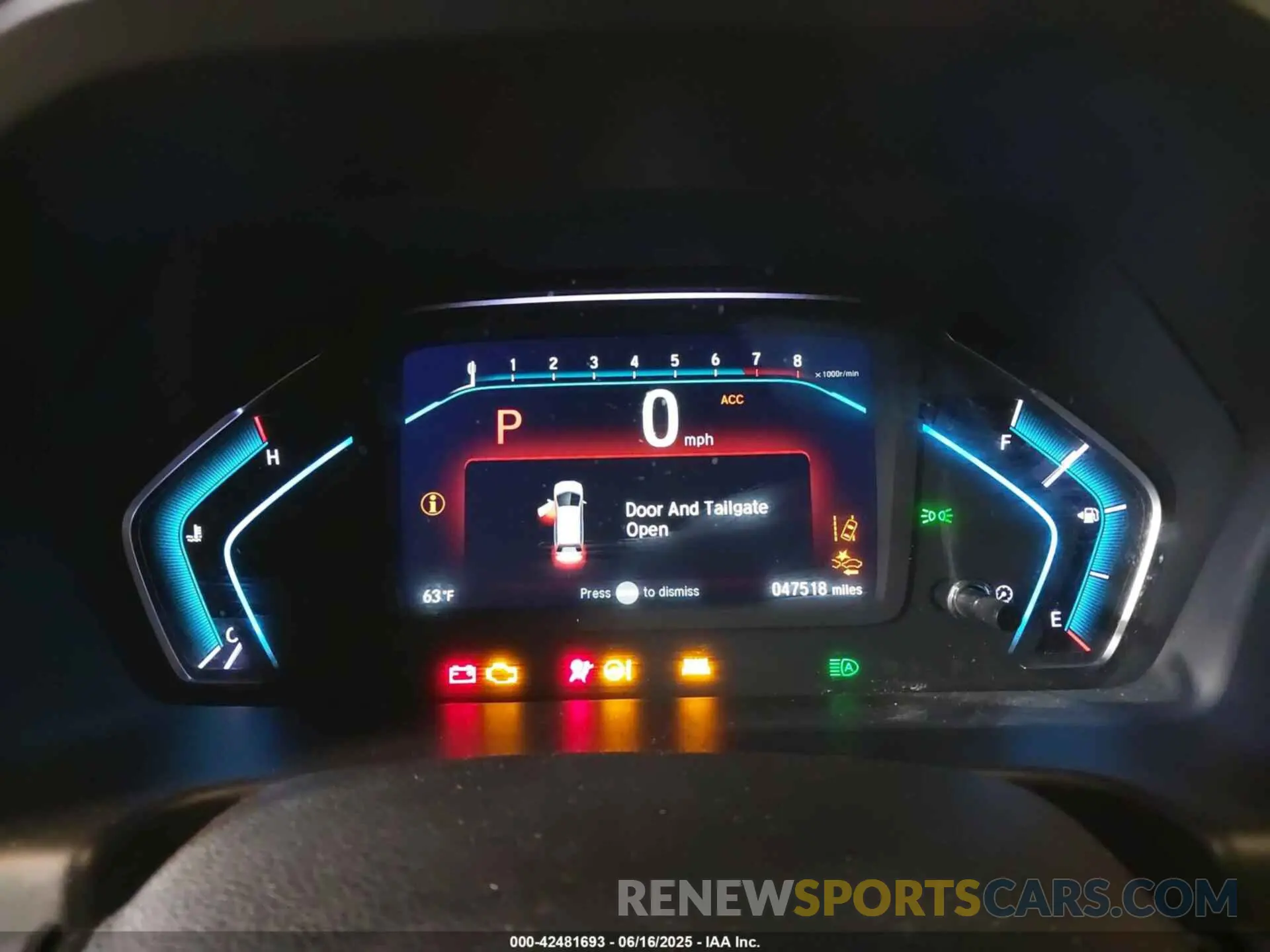 7 fotografías del automóvil dañado 5FNRL6H53KB076088 HONDA ODYSSEY 2019