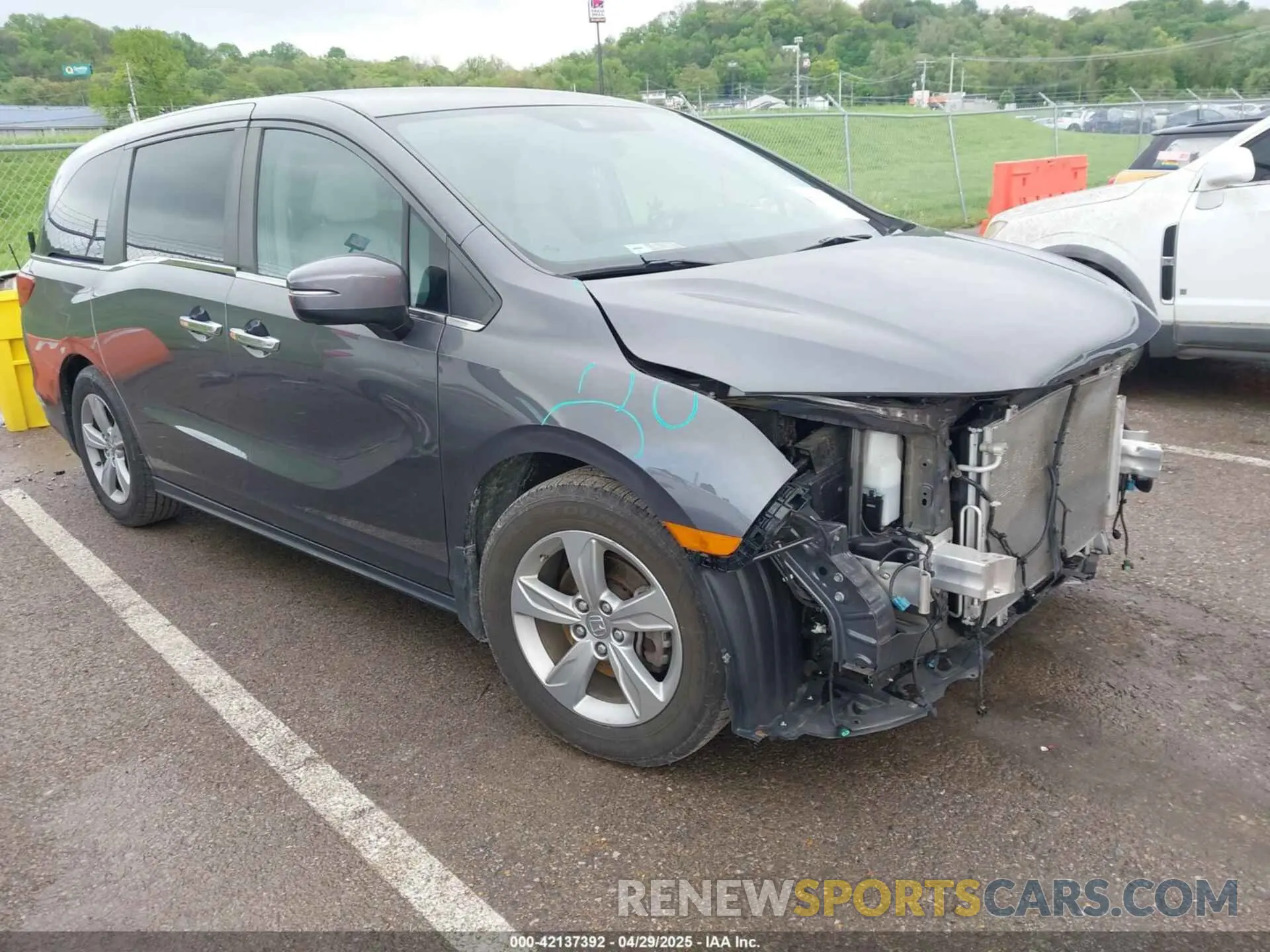 1 fotografías del automóvil dañado 5FNRL6H54KB096866 HONDA ODYSSEY 2019