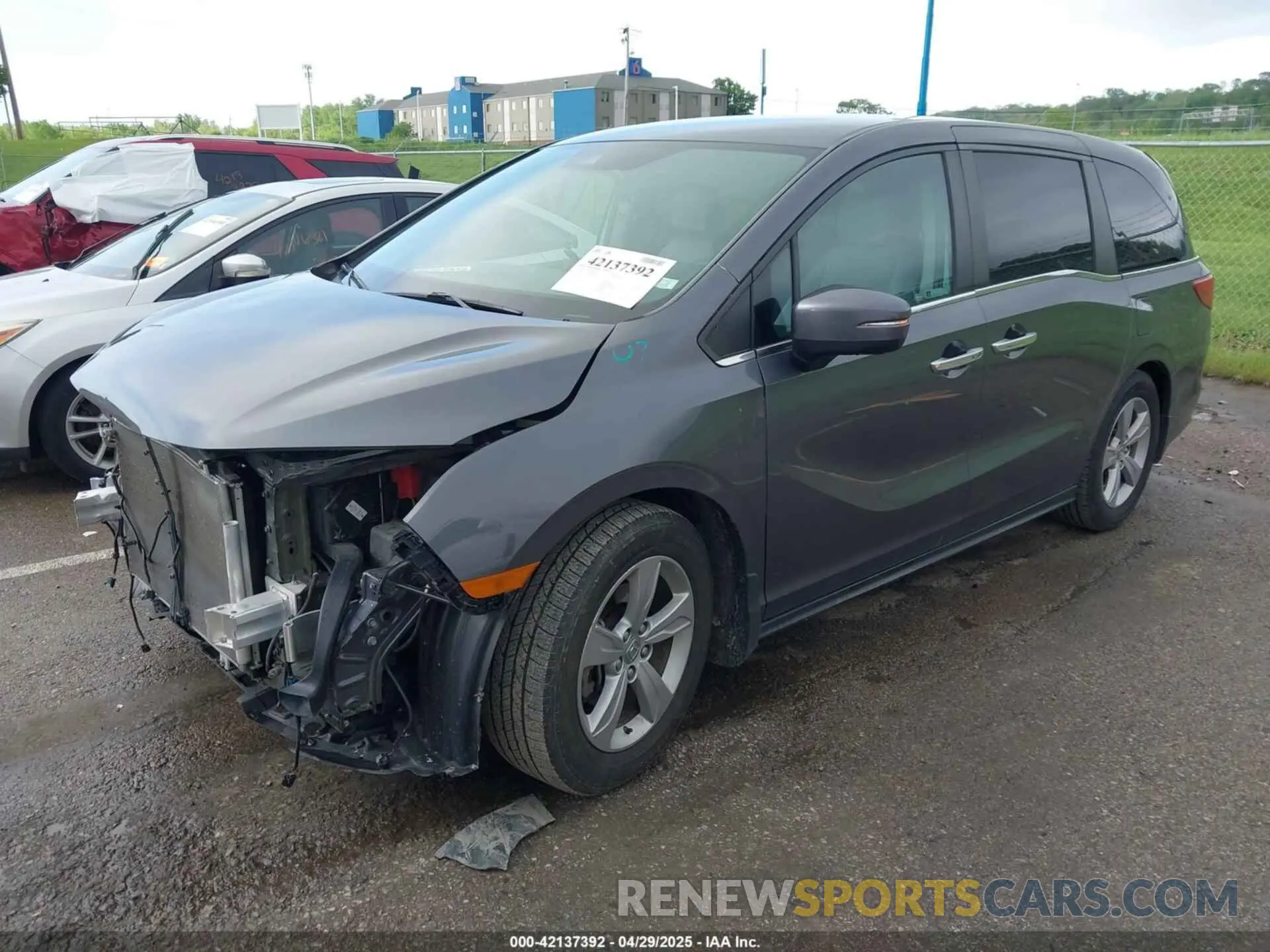 2 fotografías del automóvil dañado 5FNRL6H54KB096866 HONDA ODYSSEY 2019